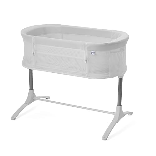 SEALY BABY Airy Dreams Breathable Bassinet & Bedside Sleeper Bed, 2 in 1 Newborn Crib, Safe & Comfortable for Room Sharing, 9 Height Adjustable Settings, Storage Pocket, Drop Down Panel - Jamouz
