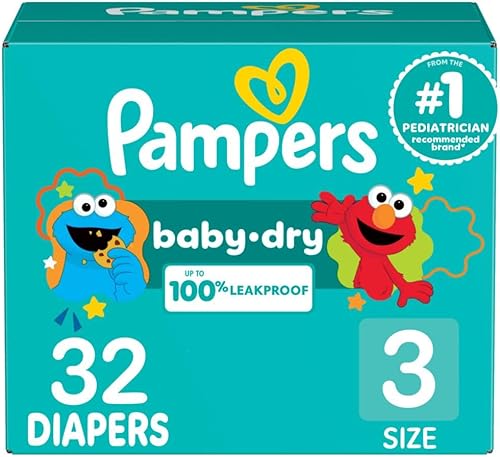Pampers Diapers - Baby Dry - Size 1, 44 Count, Absorbent Disposable Infant Diaper (Packaging May Vary) - Jamouz