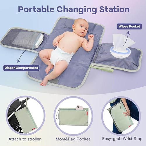 RUVALINO Diaper Bag Backpack, Multifunction Travel Pack Maternity Baby Changing Bags, Large Capacity, Waterproof, Black - Jamouz