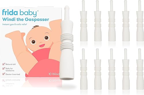 Frida Baby Windi Gas Passer, Baby Gas Relief and Colic Baby Relief, Baby Constipation Relief, 10 Count - Jamouz