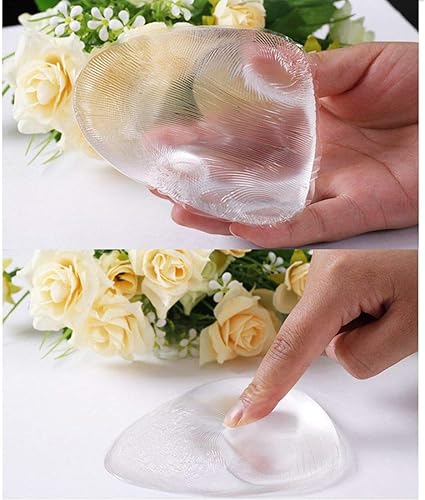 Clear Silicone Bra Inserts - Triangle Gel Breast Inserts Enhancers Waterproof Push Up Pads Bra for Bikini Swimsuit - Jamouz