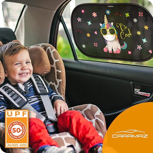 Car Window Shade for Baby with Certified UV-Protection 2 Pack - 20'x12' - Jamouz
