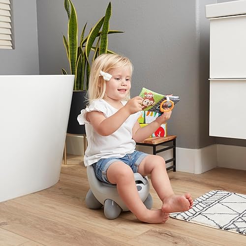 Infantino Potty Pals Potty Seat - Potty Training Toilet, Removable Bowl with Splashguard, Slip Resistant Feet, Gray Koala - Jamouz