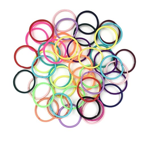 300PCS Black Elastic Hair Ties,2.2cm in Diameter No Crease Small Hair Elastics, Finger Rubber Hair Elastics Hair Ponytail Holders for Women Girls Toddlers Kids - Jamouz