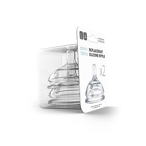 Comotomo Silicone Replacement Nipple, Fast Flow, 6+ Months, 2 Count - Jamouz