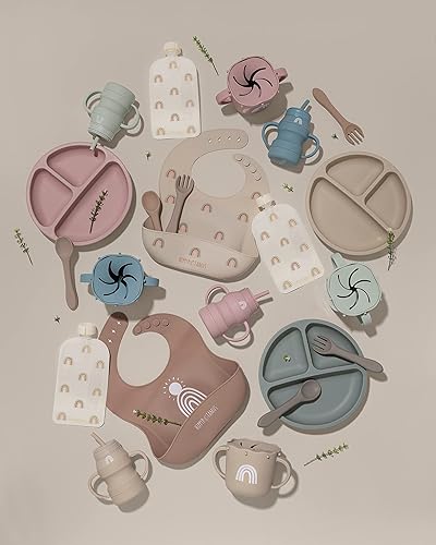 Hippypotamus Baby Food Feeder & Freezer Tray - Silicone Fruit Feeder - Pacifier Teething Toys - 2 Extra Pouches - Set of 2 - Jamouz