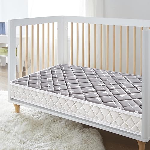 Premium Dual-Sided Baby Crib Mattress and Toddler Mattress - 52' x 27.6' x 5' - Breathable - Firm Soft - Fits Standard Cribs and Toddler Beds - Jamouz