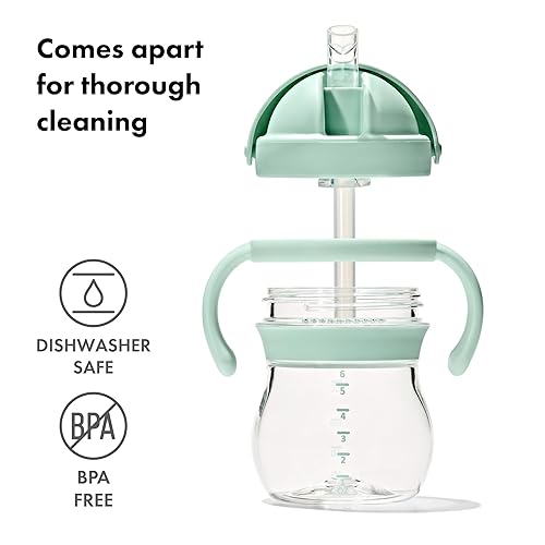 OXO Tot Transitions Straw Cup with Handles 6 oz. - Opal and Dusk - 2 Pack - Jamouz