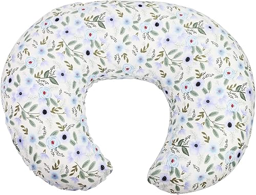 Nursing Pillow,Bottle and Breast Feeding Pillows for Baby Boy and Girls,Donut Tummy Time Pillow with Removable Cotton Blend Cover,Original Support Sit Up Pillow(Flower-71) - Jamouz
