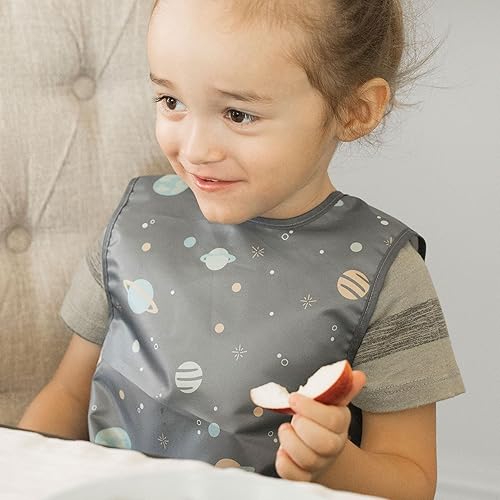 Tiny Twinkle Mess Proof Baby Bib - Waterproof Toddler and Baby Apron Bib - Machine Washable - PFAS and BPA Free - Jamouz