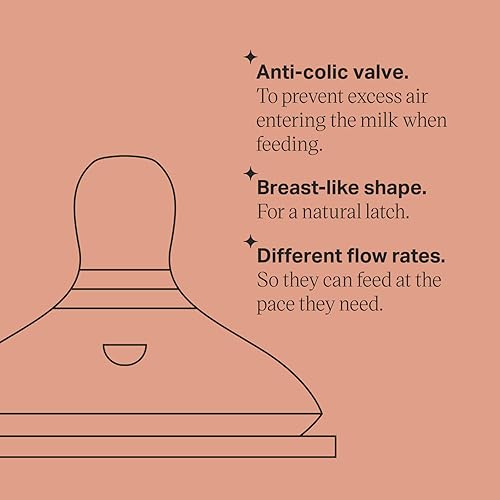 Tommee Tippee Closer to Nature Bottle Nipples, Extra Slow Flow - 2 count - Jamouz