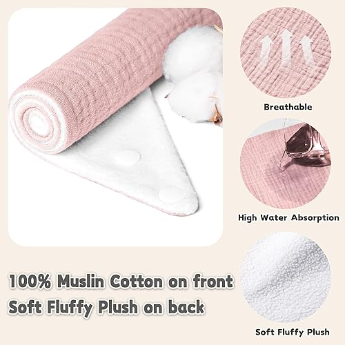 Susurration Muslin Baby Drool Bibs 6Pack Soft Triangular Adjustable Baby Bandana Bibs for Unisex Baby Girls & Boys - Jamouz