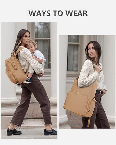 CEI-CEI Neoprene Diaper Bag Backpack with Changing Pad, Large Newborn Baby Maternity Bags Travel Tote with Insulated Pockets (Black) - Jamouz