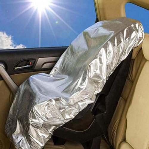 Heat Insulation Block Car Seat Sun Shade Cover, Car Seat Cooler Keep Your Baby's Carseat at a Cooler Temperature, Spunlace PET aluminized Film, Suitable for Most Car Seats - Jamouz