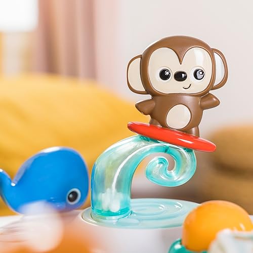 Bright Starts Around We Go 2-in-1 Baby Walker, Discovery Activity Center and Table, Tropic Cool, Ages 6 Months+ - Jamouz