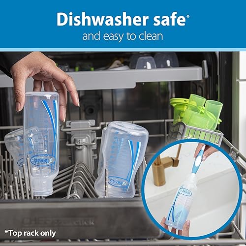 Dr. Brown's Natural Flow® Anti-Colic Options+™ Narrow Bottle to Sippy Gift Set with Soft Silicone Sippy Spout, Removable Silicone Handles, Travel Cap and Bottle Brush - Jamouz