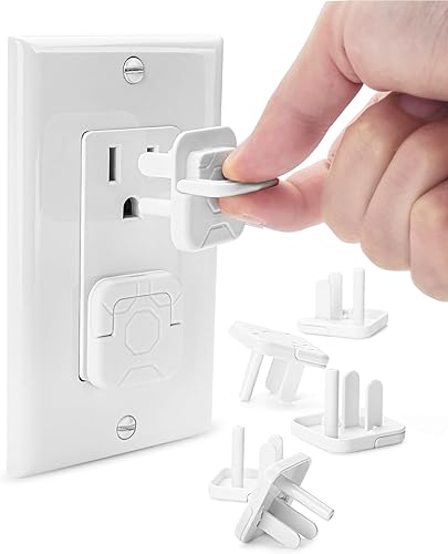 Bates- Outlet Covers Baby Proofing, 10 Pack, 3 Prongs, Plug Covers Baby Proofing, Baby Proof Outlet Covers, Child Proof Outlet Cover, Outlet Plug Covers, Baby Outlet Cover, Childproof Outlet Cover - Jamouz