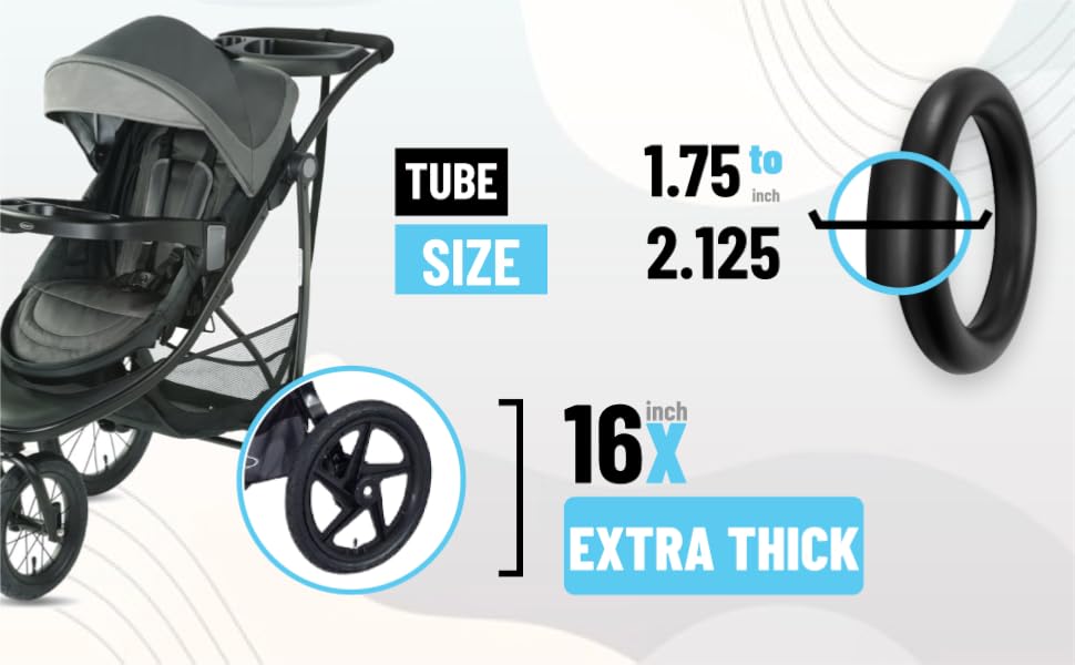 graco stroller jogger rear inner tube replacement
