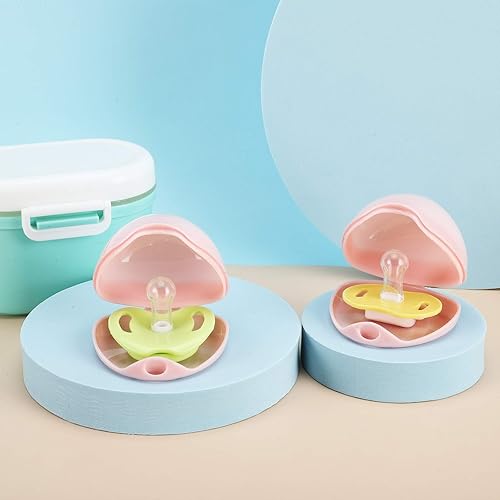 Accmor Pacifier Case, Pacifier Holder Case, Pacifier Container for Travel, BPA Free, Transparent, 2 Pack - Jamouz