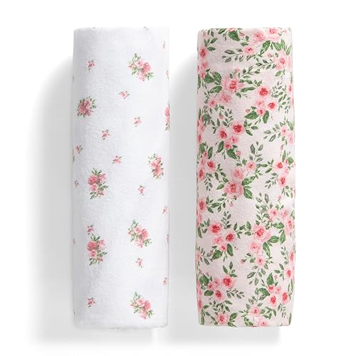 Delta Children 100% Cotton Flannel Baby Receiving Blankets for Girls and Boys – 30x30 Inches (Pack of 2), Safari Friends - Jamouz