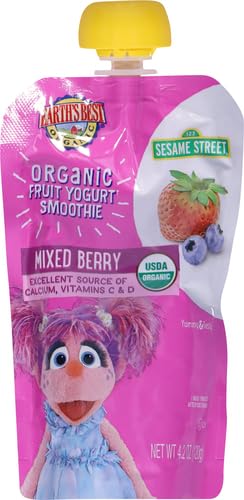 Earth's Best Organic Fruit Yogurt Smoothie, Mixed Berry, 4.2 Oz - Jamouz