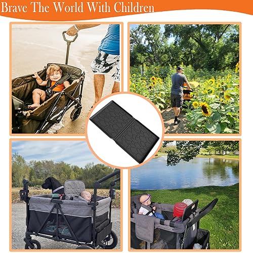 All Weather Silicone Stroller Wagon Mat - Waterproof Protective Liner for Sand, Dirt, Mud & Rain - Compatible with W4 Models - 33.6'x20.6'x0.75' (Beach, Camping, Daily Use) - Jamouz