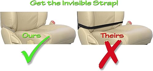 Premium Kick Mats - Luxury Seat Back Protectors and Seat Covers with Invisible Strap - 2-Pack - Light Tan (Light Beige) - Jamouz