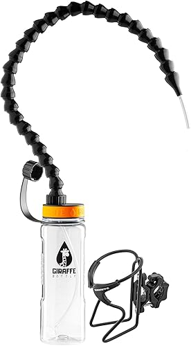 Tower Hands Free Drinking System, Clear Tritan Bottle, with Round Tube Mounted Bottle Holder (length 25 in / 63 cm) - Jamouz