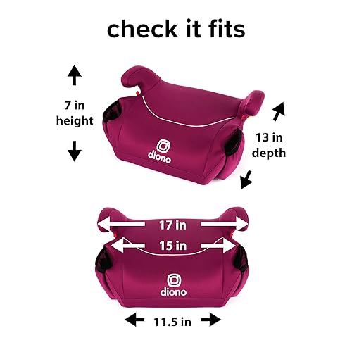 Diono Solana, No Latch, Pack of 2 Backless Booster Car Seats, Lightweight, Machine Washable Covers, Cup Holders, Black - Jamouz