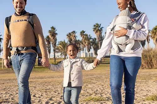 Beco Baby Carrier Gemini Newborn to Toddler-Front, Back and Hip Seat Carrier,Baby Carrier Backpack & Baby Front Carrier with Adjustable Seat,Ergonomic Baby Holder 7-35lbs (Grey) - Jamouz