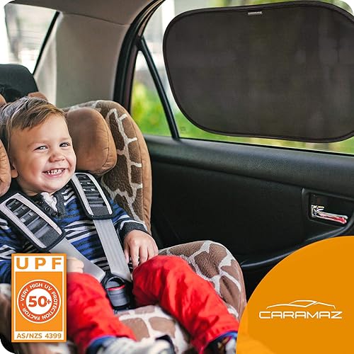 Car Window Shade for Baby with Certified UV-Protection 2 Pack - 20'x12' - Jamouz
