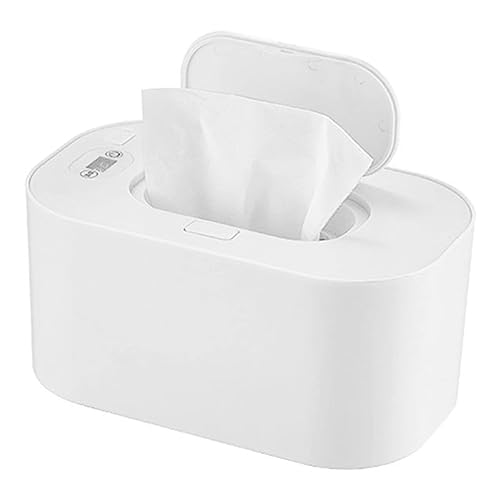 Baby Wipes Warmer, Baby Wipe Warmer And Baby Wet Wipes Dispenser,Wet Wipe Warmer PP Intelligent Adjustable Temperature Safe To Use Infant Wipes Heater Wireless Car Charging(White) - Jamouz