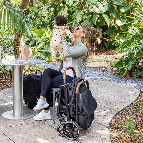 Joie Nutmeg Compact Travel Stroller – Lightweight, with One-Hand Fold, Multi-Position Recline – Newborn to Toddler Travel-Friendly Design (Shale) - Jamouz
