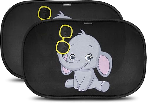 Car Window Shade for Baby with Certified UV-Protection 2 Pack - 20'x12' - Jamouz