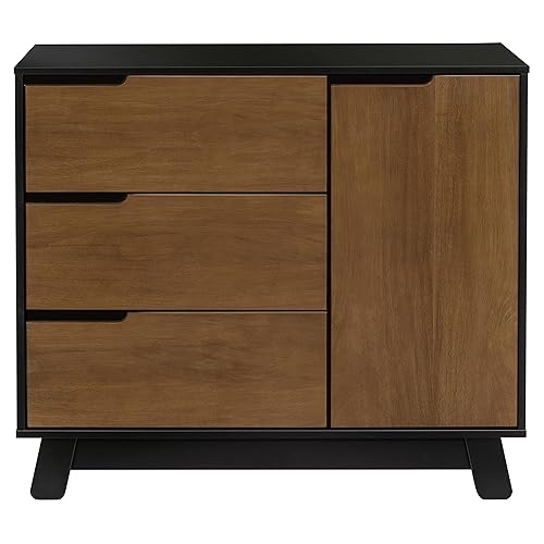 Babyletto Hudson 3-Drawer Changer Dresser with Removable Changing Tray in Washed Natural and White, Greenguard Gold Certified - Jamouz