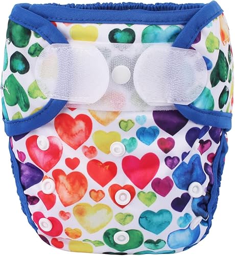 Baby Cloth Diaper Cover Nappy Hook and Loop Double Gusset 6.6lbs to 33lbs (Rabbits Wolves) - Jamouz