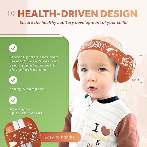 Schallwerk ® Mini+ Baby Ear Muffs – Noise Protection for Babies, Infants, Toddlers – CE & ANSI Certified Headphones - Jamouz