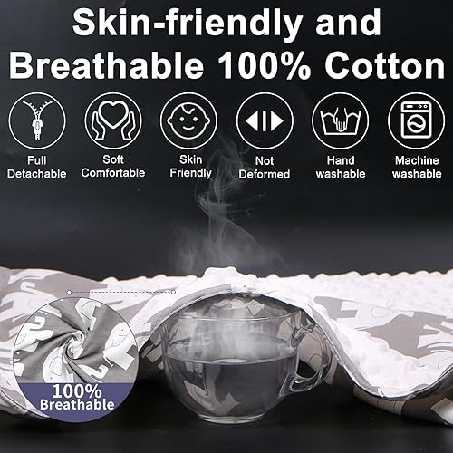 Baby Lounger - Baby Lounger for Newborn 0-24 Months, Ultra Newborn Babies Essentials Gifts, Baby Snuggle Nest Me Baby Lounger, Lightweight Infant Baby Lounger Cover (Grey Leaves) - Jamouz