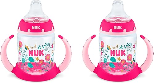 NUK Learner Cup, 6+ Months, Timeless Collection,  Exclusive, 5 Oz, Pack of 2 – BPA Free, Spill Proof Sippy Cup - Jamouz