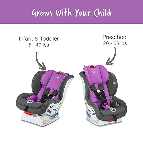 Britax Marathon Clicktight Convertible Car Seat, Mod Purple SafeWash - Jamouz