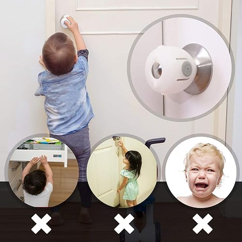 EUDEMON 6 Pack Baby Safety Door Knob Covers Door Knob Locks - Jamouz