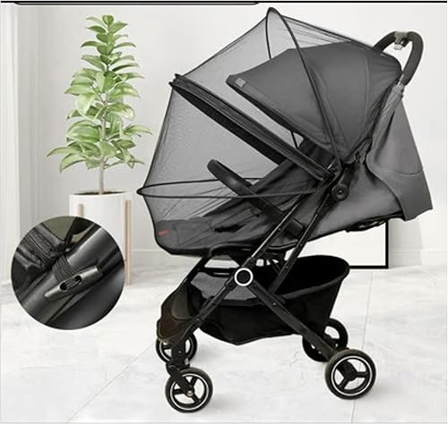 Mosquito Net Universal Stroller Netting - Mosquito Netting for Strollers - Durable Stroller Netting - Double Zipper Design Netting - Jamouz