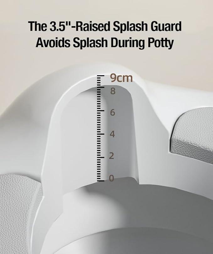 PandaEar Baby Toddler Potty Training Toilet Seat for Boys and Girls with Handles| Child Kids Potty Seat Toilet Seat Attachment| Safe Urine Guard Non-Slip Rubber Rim| Fits Round & Oval Toilets - Jamouz