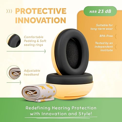 Schallwerk ® Mini+ Baby Ear Muffs – Noise Protection for Babies, Infants, Toddlers – CE & ANSI Certified Headphones - Jamouz