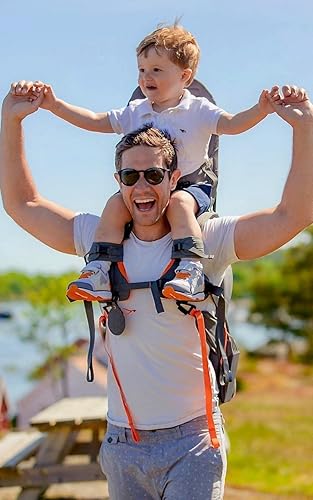 MiniMeis G4 Backpack, Grey-Melange - 28L - Compatible with MiniMeis G4 Child Shoulder Carrier - Jamouz