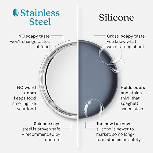 Ahimsa Stainless Steel Bowls for Kids - Pediatrician Designed, 12oz Toddler Bowl, Non Toxic Stainless Steel Snack Bowls Set, Non Plastic Kids Bowl, Dishwasher Safe (Set of 4 Classic) - Jamouz