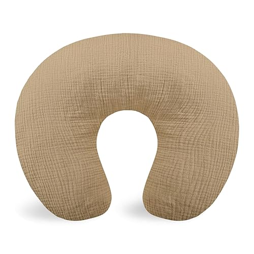 Hooyax Muslin Nursing Pillow Cover, Feeding Pillow Slipcover for Breastfeeding Moms, Soft and Breathable Infant Pillow Cover for Baby Boy and Girls (Heart) - Jamouz