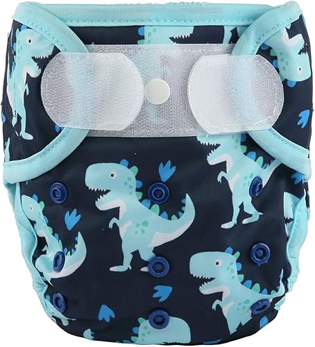 Baby Cloth Diaper Cover Nappy Hook and Loop Double Gusset 6.6lbs to 33lbs (Rabbits Wolves) - Jamouz