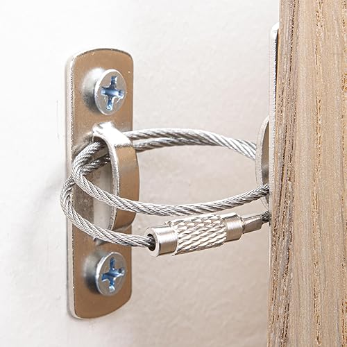 12-Pack Furniture Anchors - Anti-Tip Furniture Straps for Baby Proofing - Wall Anchor for Furniture - Earthquake Straps for Child Safety - Jamouz