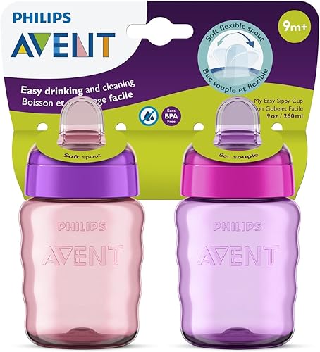 Philips Avent Natural Trainer Cup with Extra Fast Flow Natural Response Nipple (Flow 5) and Soft Spout, 5oz, SCF263/01 - Jamouz